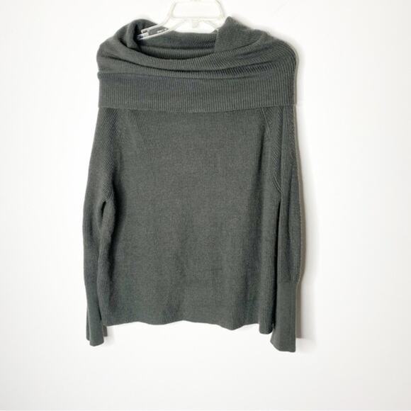 Soft Surroundings Wool Blend Gray Cowl Neck Sweater Size Small - Picture 1 of 7